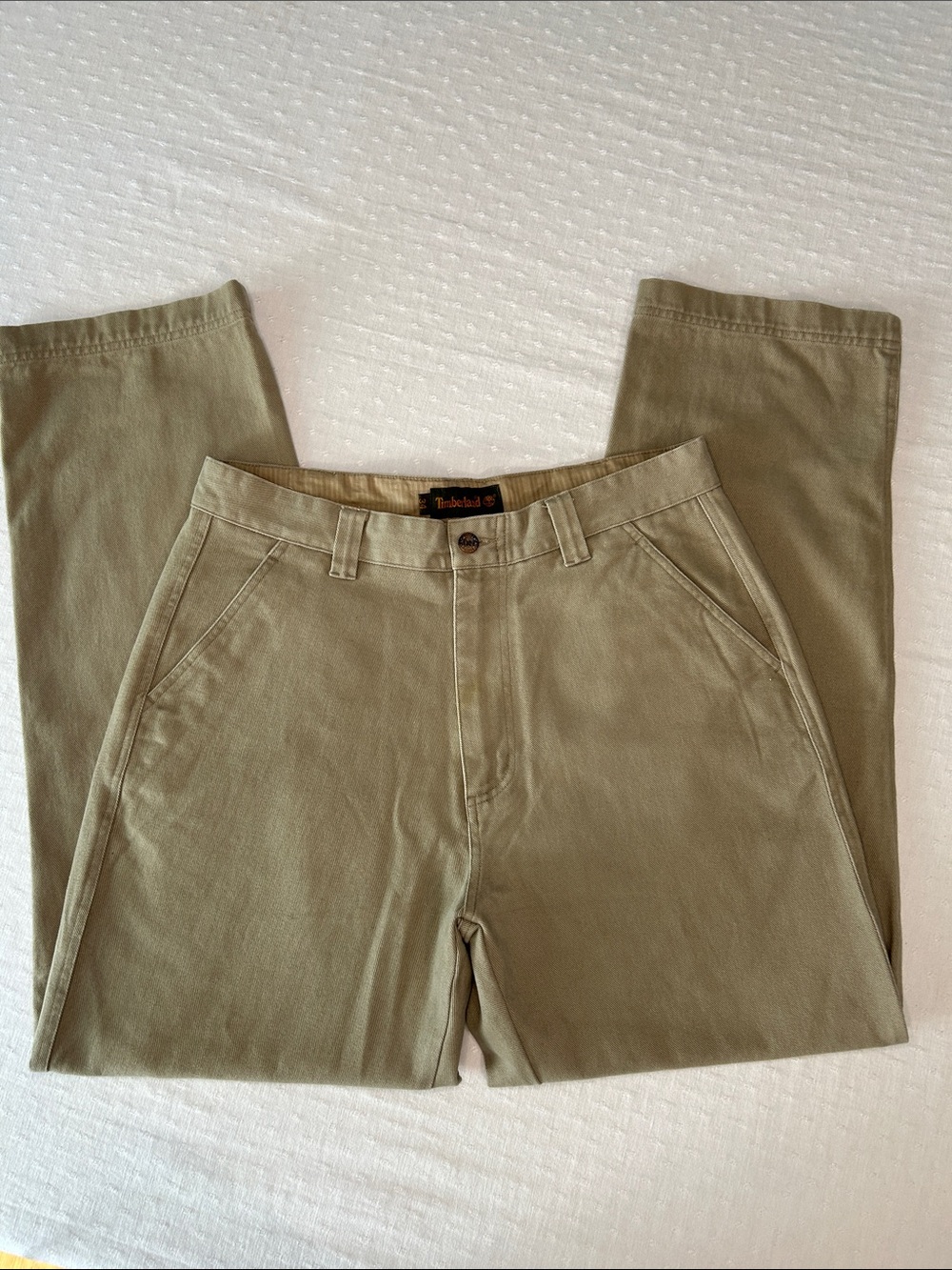 Vintage Timberland khaki straight leg soft 100% cotton Men's Chino Pants